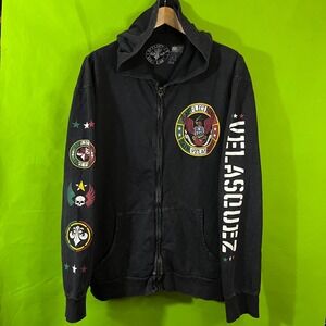 XL Affliction Cain Velasquez Signature Series Zip Up Hoodie Black MMA UFC Eagle